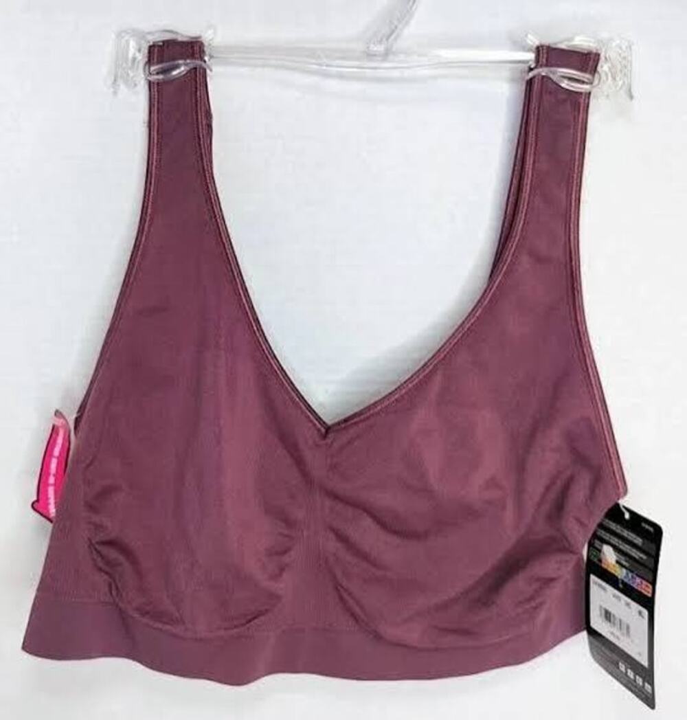 Bali Womens Wireless Bralette Bra, One Smooth U Bras for Women Fuchsia Pink 3XL